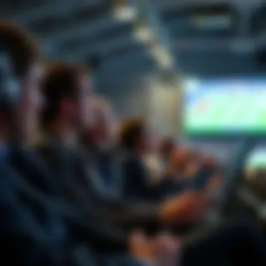 Engaged audience watching sports online