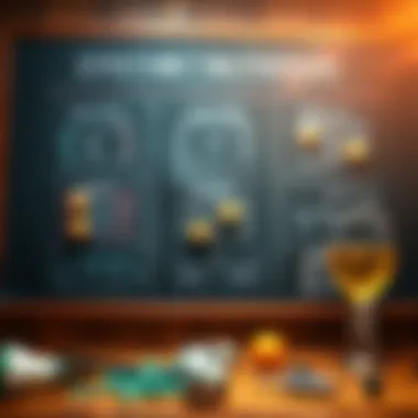 A strategic layout of popular betting strategies on a chalkboard