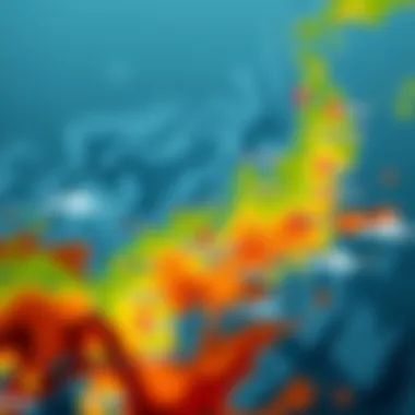 Weather Map of Busan: Temperature and Precipitation Insights A weather map highlighting temperature and precipitation in Busan