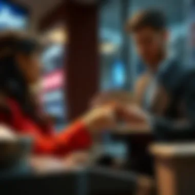 Bank Services for High-Value Cash Transactions Bank teller assisting with cash deposit