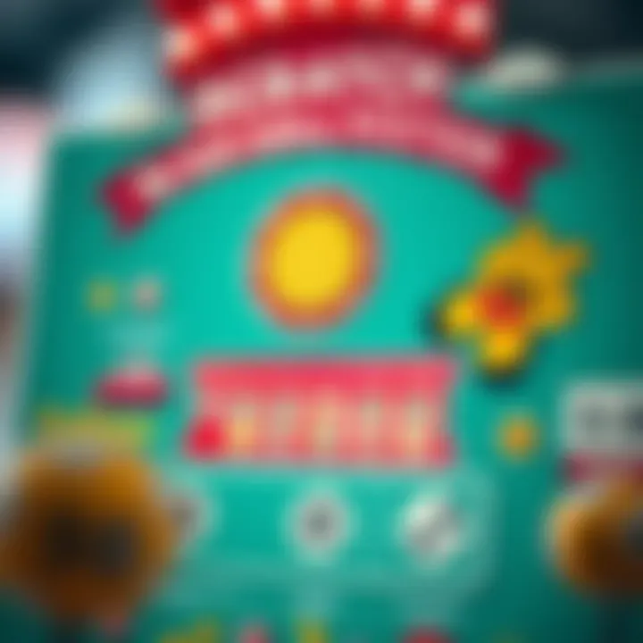 A vibrant infographic illustrating the history of scratch lottery games