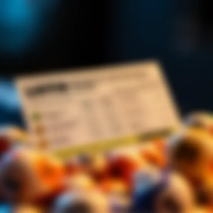 Winning ticket showcasing different strategies