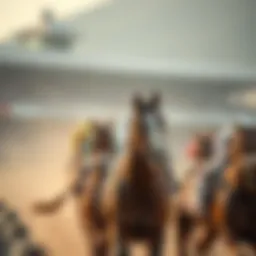 A thrilling horse race in South Korea showcasing the speed and agility of the equine athletes.