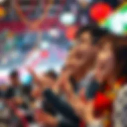 Lottery draw event in a festive atmosphere