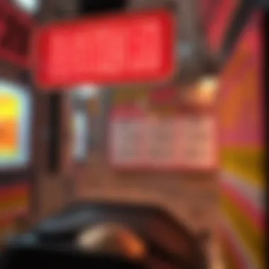 Close-up of a lottery machine in action