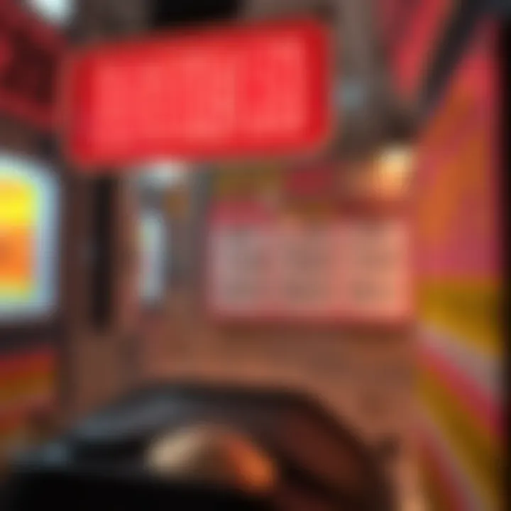 Close-up of a lottery machine in action