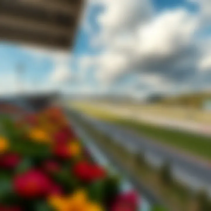 A panoramic view of a KRA Racing track