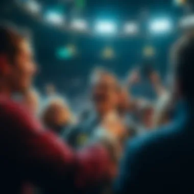 Excitement of a Lottery Draw An inspiring scene of individuals gathered in excitement during a lottery draw