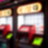 A close-up of the lottery draw machine in action