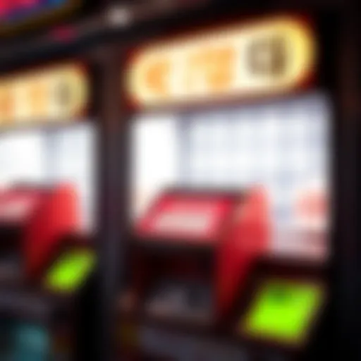 A close-up of the lottery draw machine in action