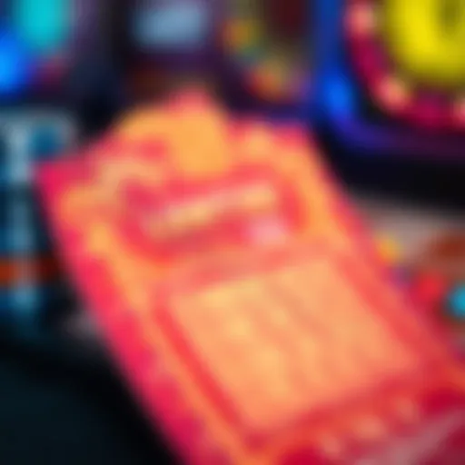 Vibrant Lottery Ticket A captivating lottery ticket with vibrant colors and intricate designs