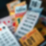 A visual representation of different lottery tickets from around the world