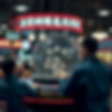 Visual representation of lottery draw mechanics