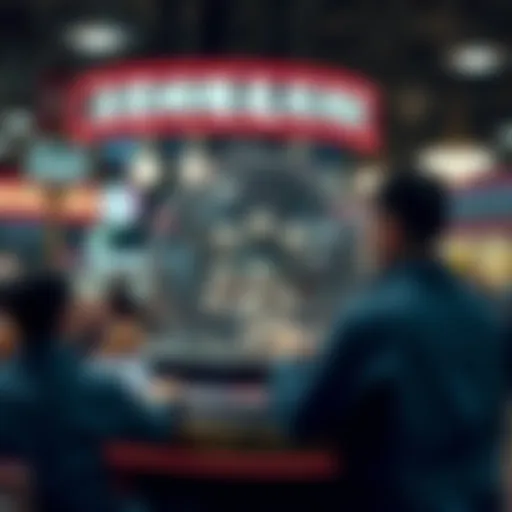 Visual representation of lottery draw mechanics