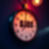 A clock displaying lottery draw time