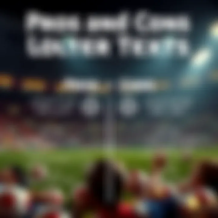 An infographic illustrating the advantages and disadvantages of Lotto Enter texts