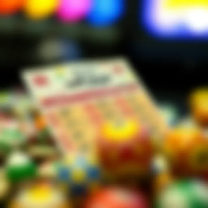 A vibrant lottery ticket displaying colorful patterns