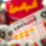 A vibrant depiction of a lottery ticket with colorful symbols