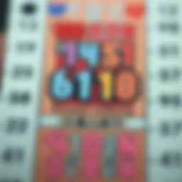 An intricate view of a Korean lottery ticket depicting vibrant colors and numbers