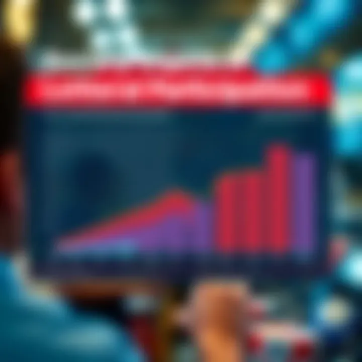 A chart depicting societal trends related to lottery participation