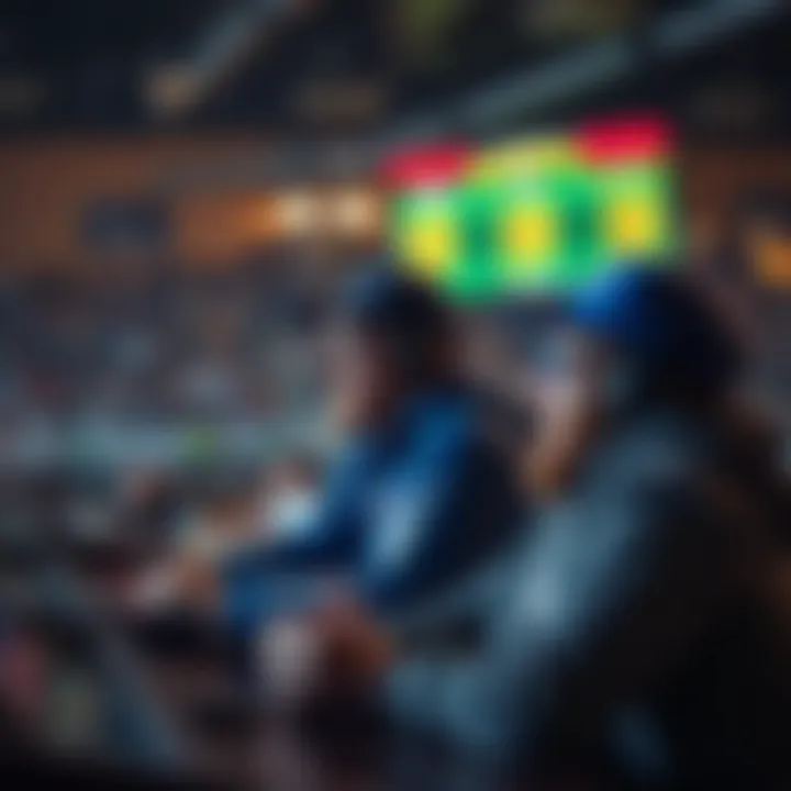 An engaging depiction of the excitement in sports betting.