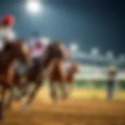 Thoroughbred racing event capturing the thrill of the sport