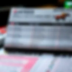 Detailed view of a horse racing card showcasing various betting options